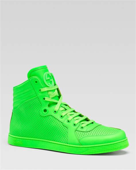 gucci coda neon sneakers|gucci high top shoes.